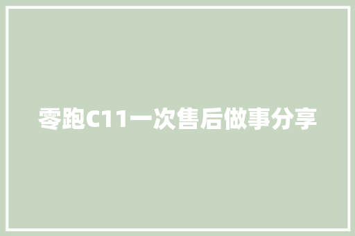 零跑C11一次售后做事分享 零跑C11一次售后做事分享 互联通信