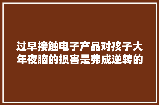 过早接触电子产品对孩子大年夜脑的损害是弗成逆转的！