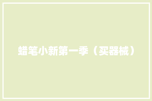 蜡笔小新第一季（买器械）