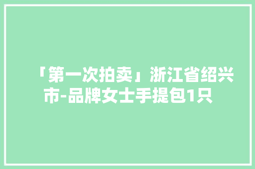 「第一次拍卖」浙江省绍兴市-品牌女士手提包1只
