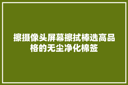 擦摄像头屏幕擦拭棒选高品格的无尘净化棉签 擦摄像头屏幕擦拭棒选高品格的无尘净化棉签 智能家居