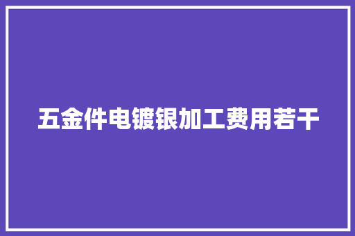 五金件电镀银加工费用若干