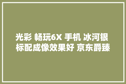 光彩 畅玩6X 手机 冰河银 标配成像效果好 京东爵臻手机专营店1218元发卖中