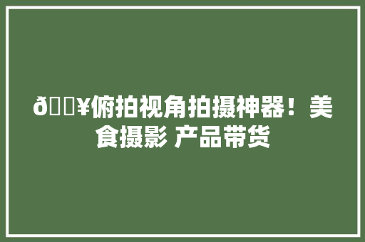 🔥俯拍视角拍摄神器！美食摄影 产品带货