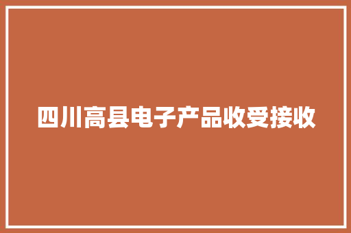 四川高县电子产品收受接收