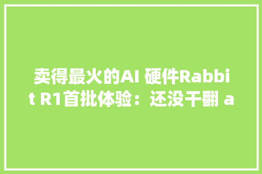 卖得最火的AI 硬件Rabbit R1首批体验：还没干翻 app被质疑造假