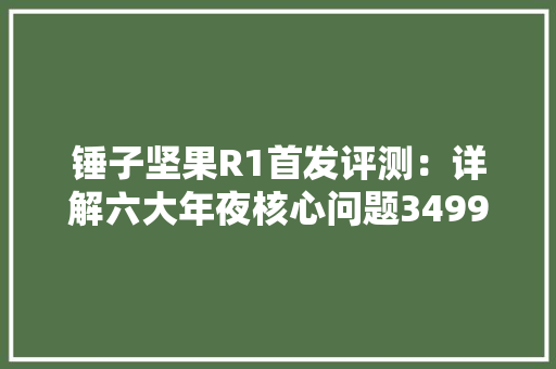 锤子坚果R1首发评测：详解六大年夜核心问题3499能掀翻iPhone？