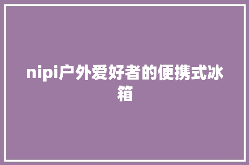 nipi户外爱好者的便携式冰箱