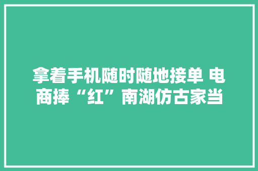 拿着手机随时随地接单 电商捧“红”南湖仿古家当