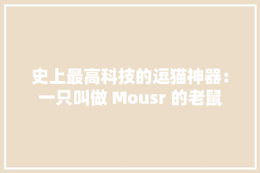 史上最高科技的逗猫神器：一只叫做 Mousr 的老鼠