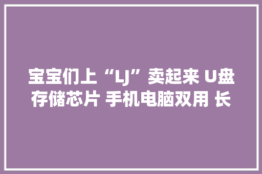 宝宝们上“LJ”卖起来 U盘存储芯片 手机电脑双用 长...