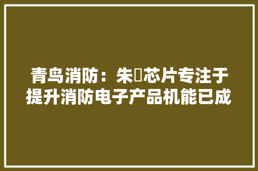青鸟消防：朱鹮芯片专注于提升消防电子产品机能已成功开拓12款不合功能特色芯片产品