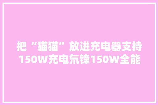 把“猫猫”放进充电器支持150W充电氘锋150W全能充GaN评测