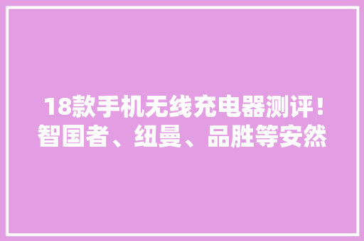 18款手机无线充电器测评！智国者、纽曼、品胜等安然测评未达标