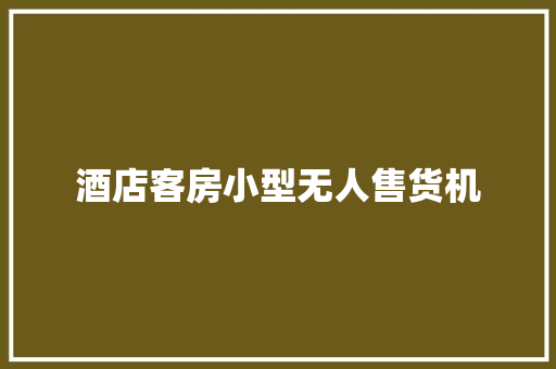 酒店客房小型无人售货机