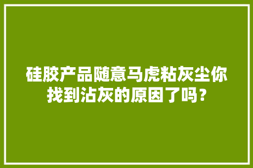硅胶产品随意马虎粘灰尘你找到沾灰的原因了吗？ 硅胶产品随意马虎粘灰尘你找到沾灰的原因了吗？ 人工智能