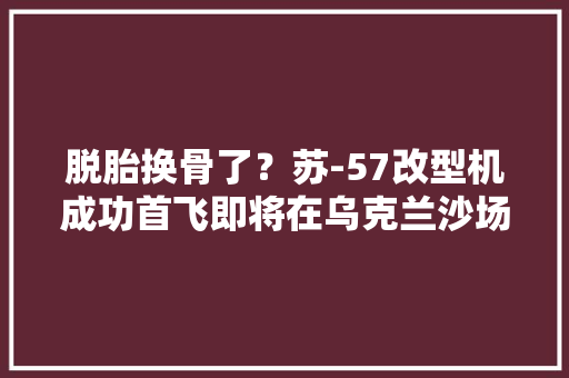 脱胎换骨了？苏-57改型机成功首飞即将在乌克兰沙场大年夜杀四方？