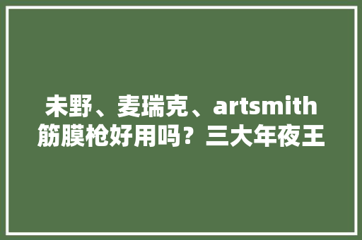 未野、麦瑞克、artsmith筋膜枪好用吗？三大年夜王牌机型测评分析