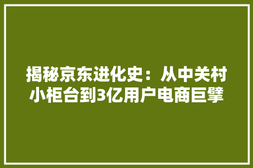 揭秘京东进化史：从中关村小柜台到3亿用户电商巨擘