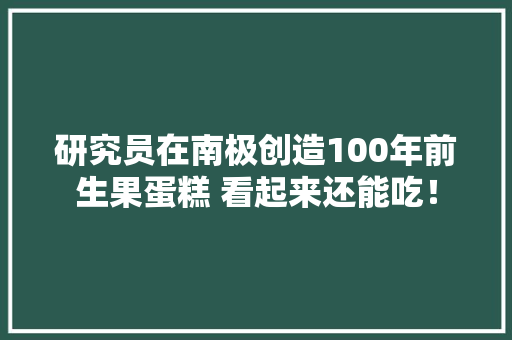 研究员在南极创造100年前生果蛋糕 看起来还能吃！