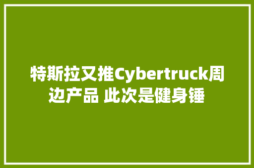 特斯拉又推Cybertruck周边产品 此次是健身锤
