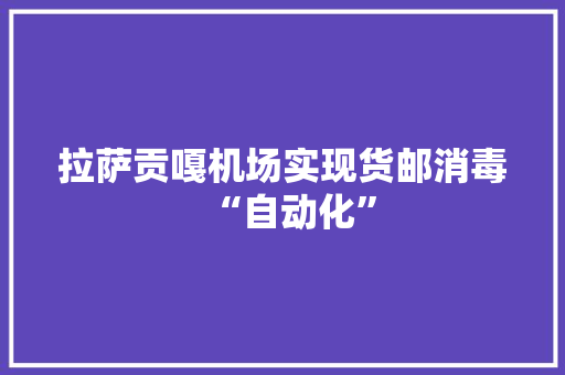 拉萨贡嘎机场实现货邮消毒“自动化”