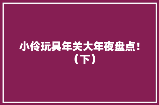 小伶玩具年关大年夜盘点！（下）