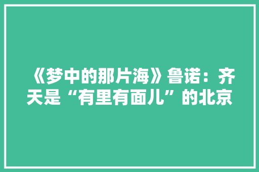 《梦中的那片海》鲁诺：齐天是“有里有面儿”的北京人丨角色