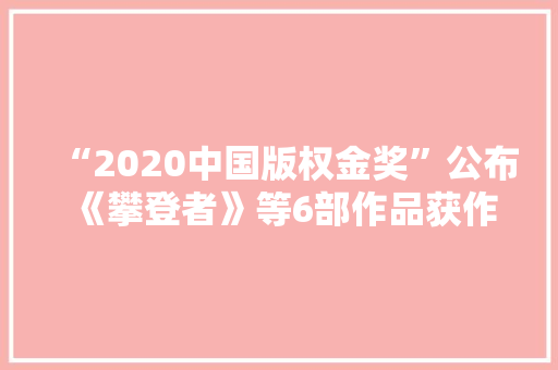 “2020中国版权金奖”公布《攀登者》等6部作品获作品奖