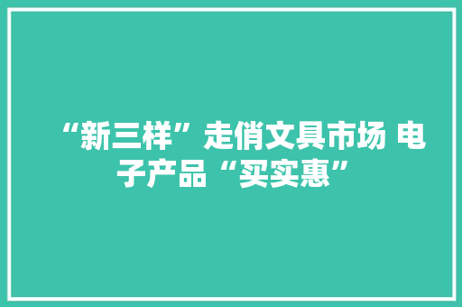 “新三样”走俏文具市场 电子产品“买实惠”