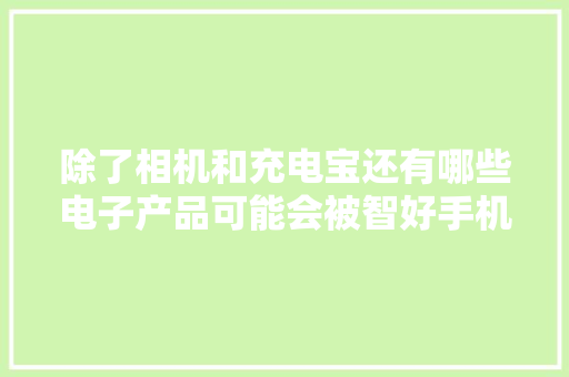 除了相机和充电宝还有哪些电子产品可能会被智好手机取代？ 除了相机和充电宝还有哪些电子产品可能会被智好手机取代？ 智能家居