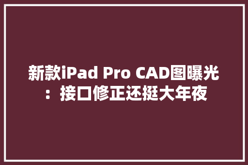 新款iPad Pro CAD图曝光：接口修正还挺大年夜 新款iPad Pro CAD图曝光：接口修正还挺大年夜 智能家居