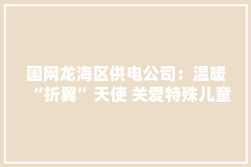 国网龙海区供电公司：温暖“折翼”天使 关爱特殊儿童