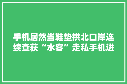 手机居然当鞋垫拱北口岸连续查获“水客”走私手机进境案