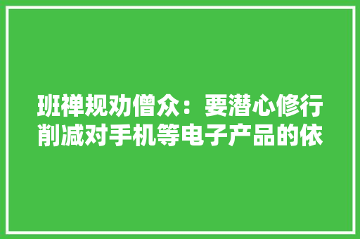 班禅规劝僧众：要潜心修行削减对手机等电子产品的依靠