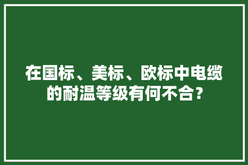 在国标、美标、欧标中电缆的耐温等级有何不合？