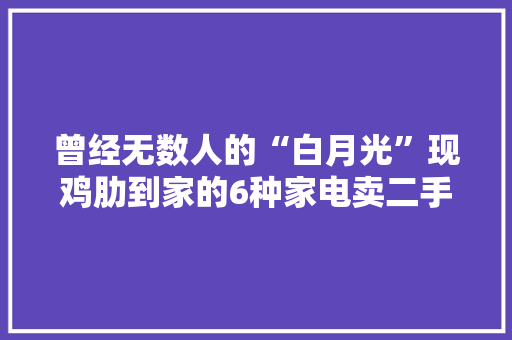 曾经无数人的“白月光”现鸡肋到家的6种家电卖二手都没人要