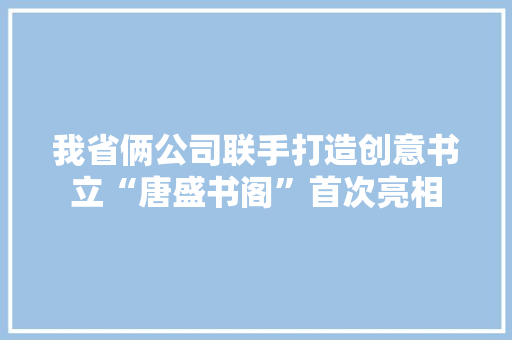 我省俩公司联手打造创意书立“唐盛书阁”首次亮相