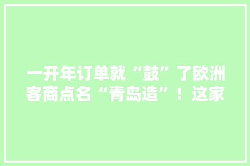 一开年订单就“鼓”了欧洲客商点名“青岛造”！这家电子连接器企业“触网”赶订单 一开年订单就“鼓”了欧洲客商点名“青岛造”！这家电子连接器企业“触网”赶订单 智能家居