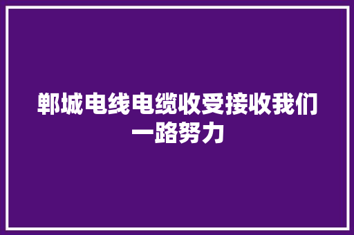郸城电线电缆收受接收我们一路努力 郸城电线电缆收受接收我们一路努力 智能科技
