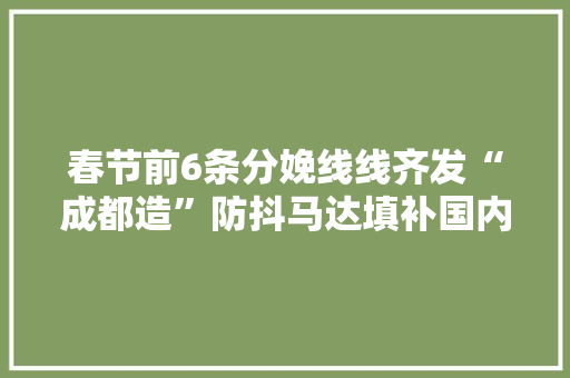 春节前6条分娩线线齐发“成都造”防抖马达填补国内行业空白 春节前6条分娩线线齐发“成都造”防抖马达填补国内行业空白 智能科技