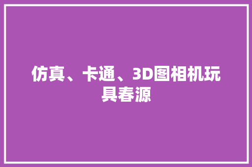 仿真、卡通、3D图相机玩具春源 仿真、卡通、3D图相机玩具春源 智能家居