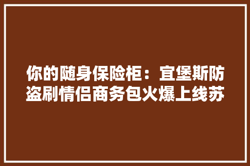 你的随身保险柜：宜堡斯防盗刷情侣商务包火爆上线苏宁众筹 你的随身保险柜：宜堡斯防盗刷情侣商务包火爆上线苏宁众筹 互联通信