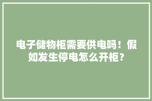 电子储物柜需要供电吗！假如发生停电怎么开柜？ 电子储物柜需要供电吗！假如发生停电怎么开柜？ 智能科技