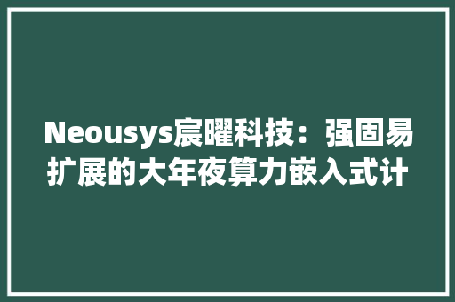 Neousys宸曜科技：强固易扩展的大年夜算力嵌入式计算平台 Neousys宸曜科技：强固易扩展的大年夜算力嵌入式计算平台 人工智能