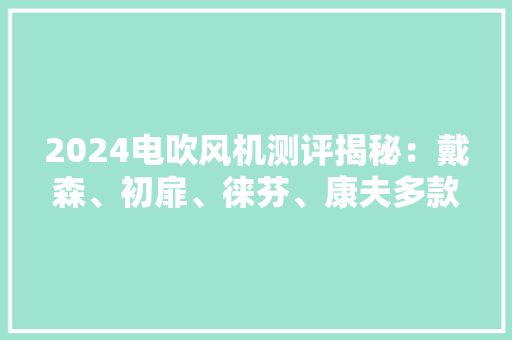 2024电吹风机测评揭秘：戴森、初扉、徕芬、康夫多款产品深度测评 2024电吹风机测评揭秘：戴森、初扉、徕芬、康夫多款产品深度测评 智能家居