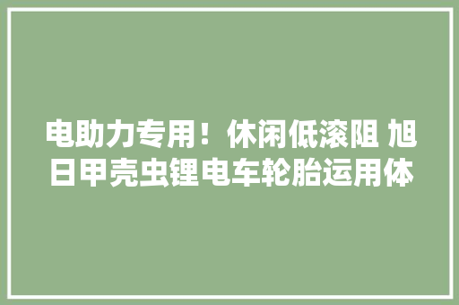 电助力专用！休闲低滚阻 旭日甲壳虫锂电车轮胎运用体验 电助力专用！休闲低滚阻 旭日甲壳虫锂电车轮胎运用体验 互联通信