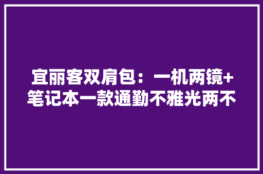 宜丽客双肩包：一机两镜+笔记本一款通勤不雅光两不误的摄影背包 宜丽客双肩包：一机两镜+笔记本一款通勤不雅光两不误的摄影背包 人工智能