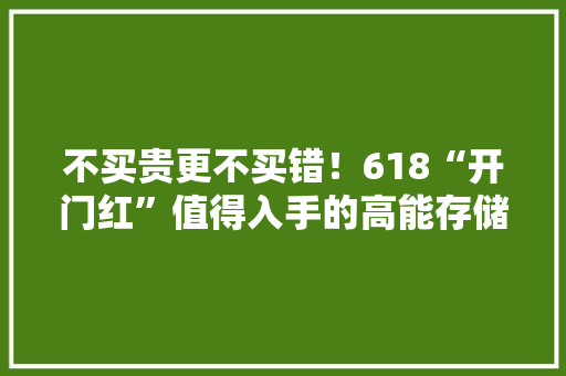 不买贵更不买错！618“开门红”值得入手的高能存储设备盘点