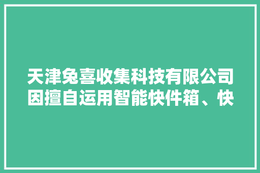天津兔喜收集科技有限公司因擅自运用智能快件箱、快递做事站等办法送达快件被处以罚款300.0 天津兔喜收集科技有限公司因擅自运用智能快件箱、快递做事站等办法送达快件被处以罚款300.0 智能家居